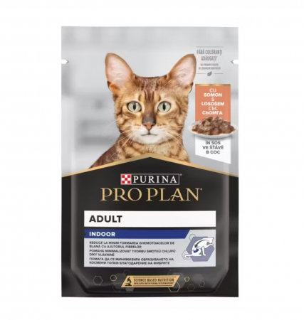 Hrană Umedă Pisici - Purina Pro Plan Indoor Cat - Somon - 85 g