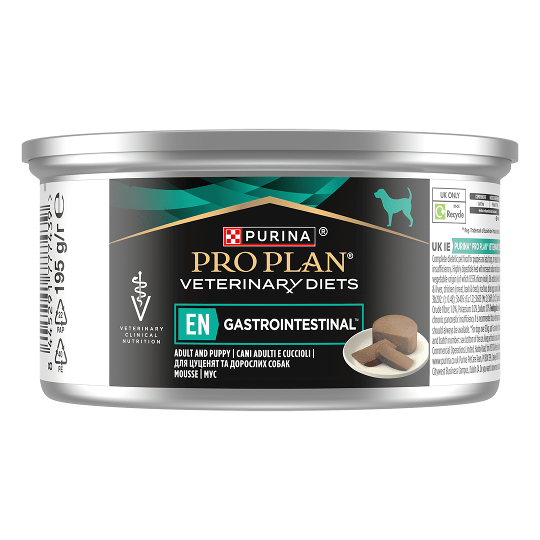 Diete Veterinare - Hrană umedă Câini - Purina Pro Plan Vet Diets Dog EN GastroIntestinal – 195 g