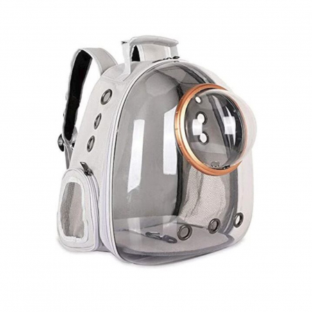 Pisici - Rucsac transport animale de companie cu hublou - gri