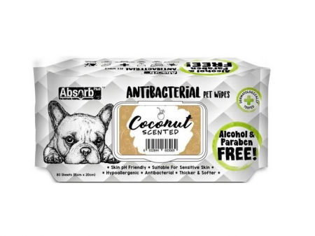 Șervețele Umede - Șervetele umede Absorb Plus Antibacterian - Cocos – 80 bucăți