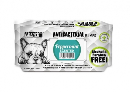 Șervețele Umede - Șervetele umede Absorb Plus Antibacterian - Peppermint – 80 bucăți