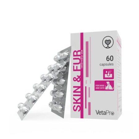 Afecțiuni Dermatologice - Vetapro Skin&Fur Dog&Cat - 60 capsule