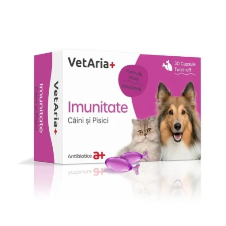 Afecțiuni - Vetaria+ Imunitate Câine și Pisică - 30 capsule twist off