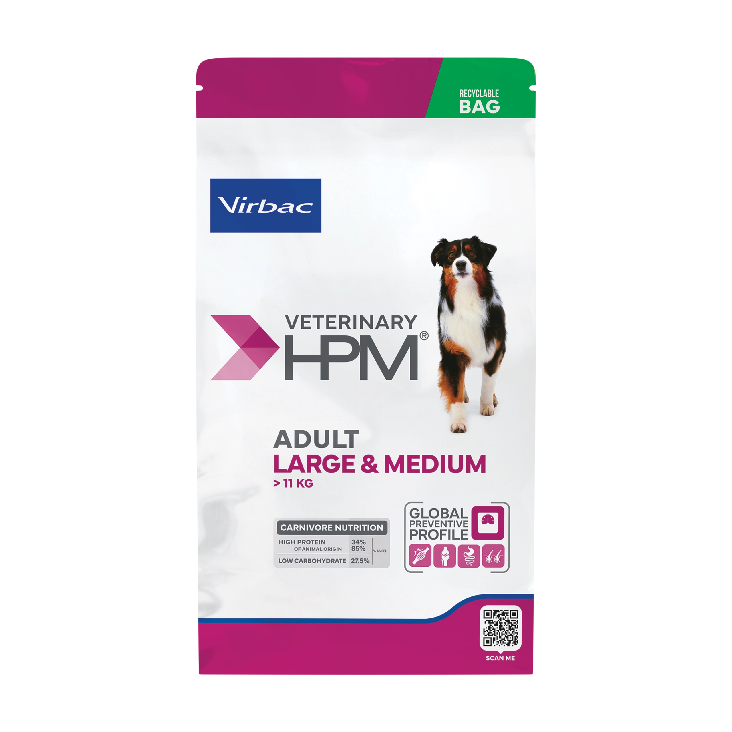Câini - Virbac HPM Adult Dog Large & Medium - 3 kg