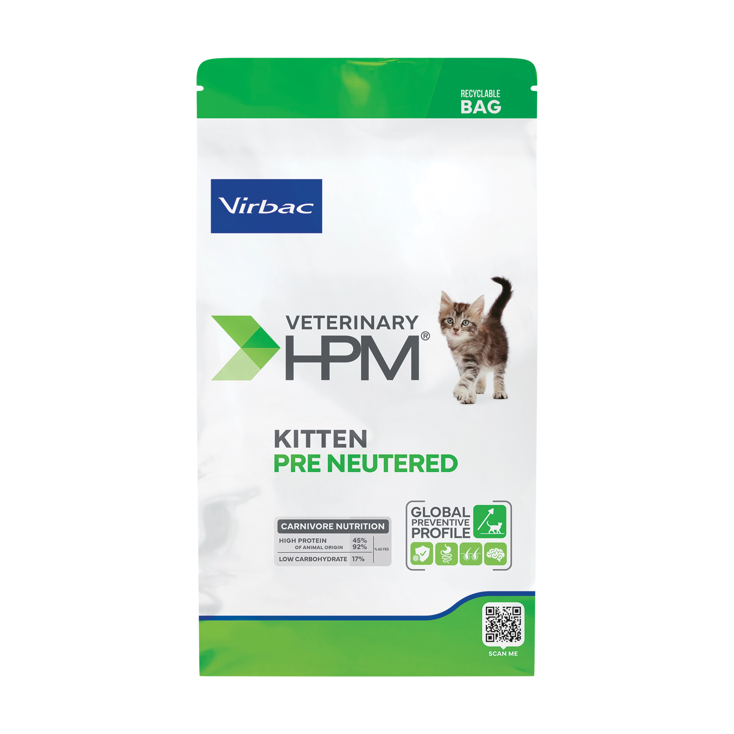 Pisici - Virbac HPM Kitten Pre Neutered Cat - 1.5 kg