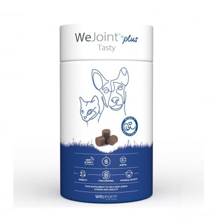 Câini - WeJoint Plus Tasty Small Breeds & Cats - 30 tablete masticabile