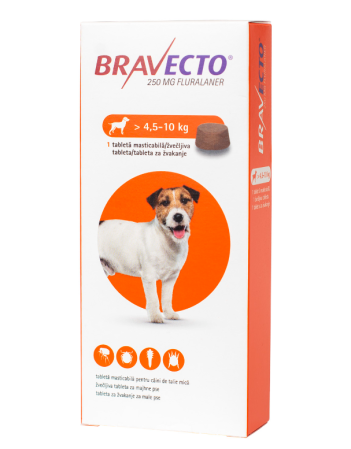 Antiparazitare Externe - Bravecto 250 mg (4.5-10 kg) - 1 tableta