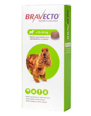 Antiparazitare Externe - Bravecto 500 mg (10-20 kg) - 1 tableta