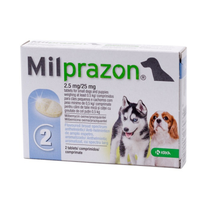 CÂINI - Milprazon Puppy 2.5mg/25 mg - 2 tablete
