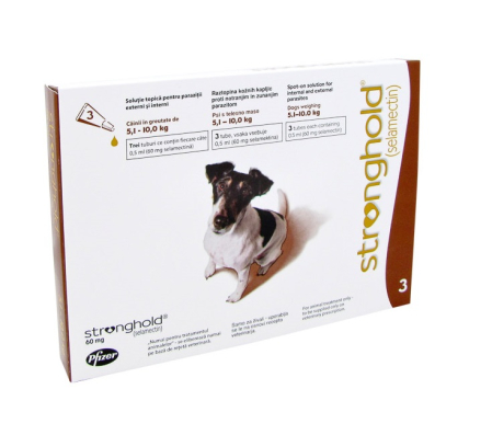 Antiparazitare Externe - Stronghold 60 mg (5-10 kg) - 3 pipete