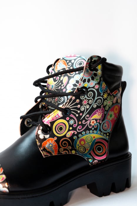 Bottines En Cuir Imprimé [4]