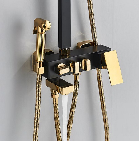 Coloana de dus 4 functii, negru mat-gold [3]