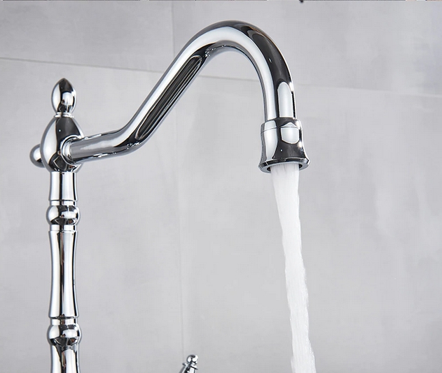 Baterie bucatarie clasica, crom cu robinet pentru apa filtrata [3]