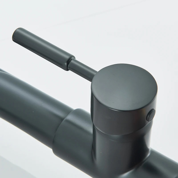 Baterie bucatarie cu 3 cai pentru filtru de purificare, negru mat [3]