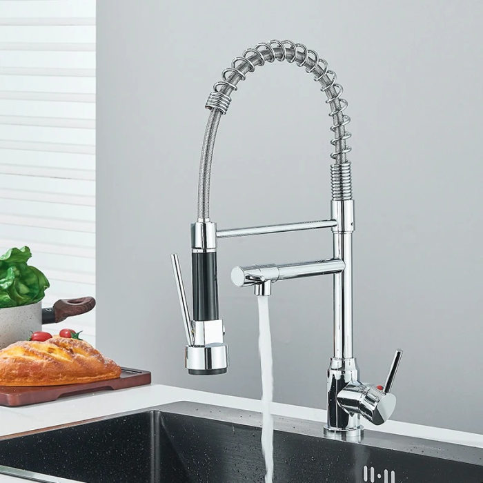 Baterie bucatarie cu dus extractabil si pipa suplimentara apa potabila [3]