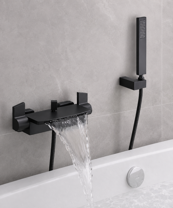 Baterie cada, tip cascada, negru mat [4]