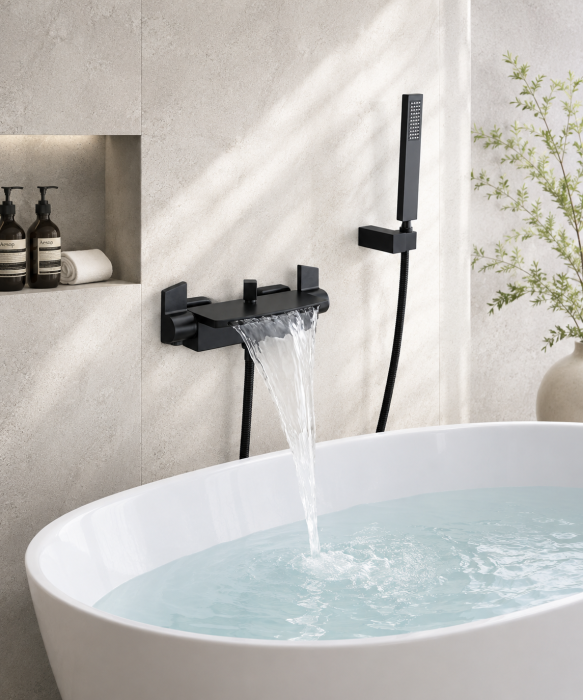 Baterie cada, tip cascada, negru mat [3]
