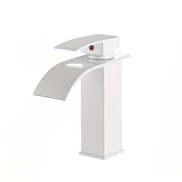 Baterie lavoar, alb mat cascada [5]