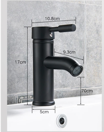 Baterie negru mat, lavoar/bideu [4]