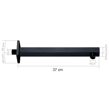 Braț de duș montat pe perete 37cm [3]