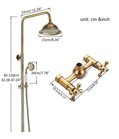 Coloana de dus Clasic cu accesorii ceramice [6]