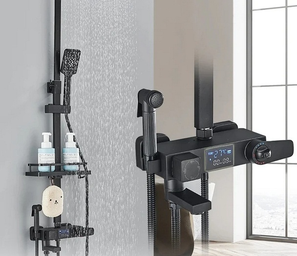 Coloana de Dus, cu efect de ploaie, termostat, 4 functii de curgere [2]