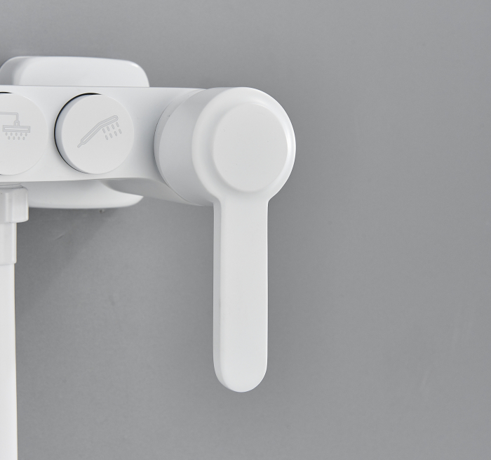 Coloana de Dus, cu efect de ploaie, termostat, alb mat [4]