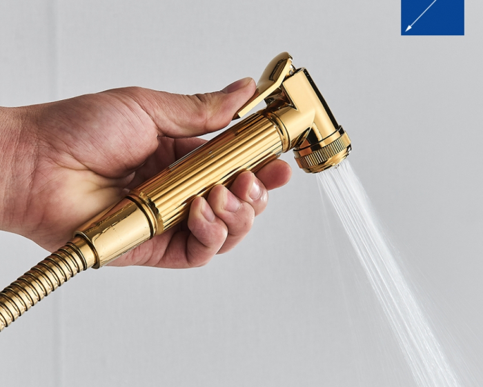 Coloana de dus cu para patrata 25 cm, negru mat cu auriu, efect de ploaie, 4functii [5]