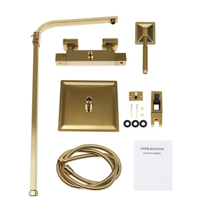 Coloana de dus 2 functii, termostat, auriu lucios [5]