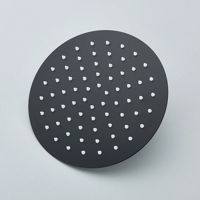 Coloana Dus, para rotunda 20 cm, negru mat [8]