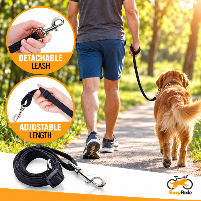 Set lesă câine pentru bicicletă EasyRide cu amortizor și rotire 180° [5]