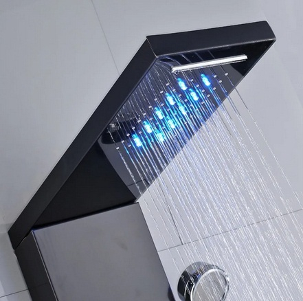 Panel de Dus cu efect de ploaie si jeturi cu masaj, ecran digital pentru afisarea temperaturii apei [4]