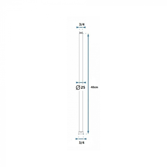 Prelungire coloana duș auriu lucios rotunda 40cm [3]