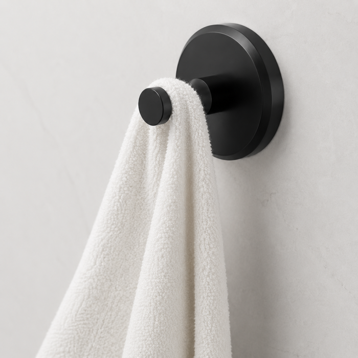 Set 4 cuiere baie negre montaj pe perete [4]