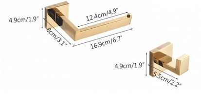 Set doua accesorii, auriu lucios [2]