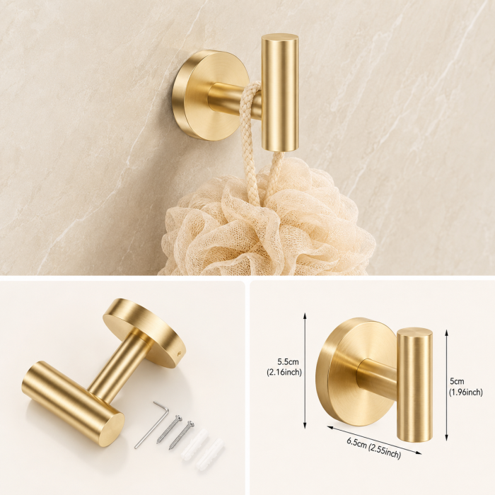 Set accesorii baie 4 piese auriu periat [4]