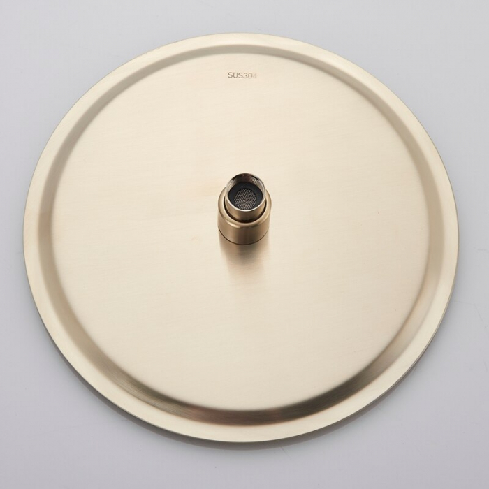 Sistem de dus incastrat auriu nichelat, para rotunda 30cm, doua functii de curgere a apei [5]