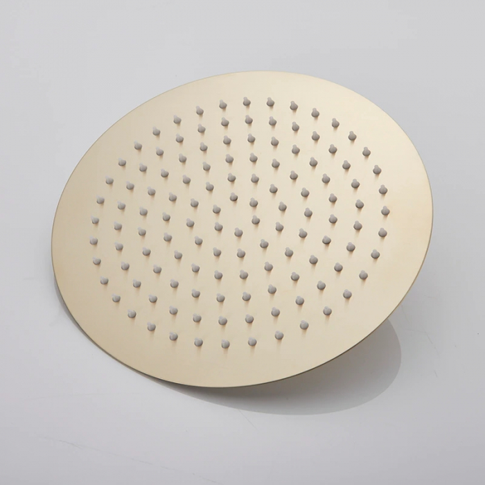 Sistem de dus incastrat auriu nichelat, para rotunda 30cm, doua functii de curgere a apei [4]