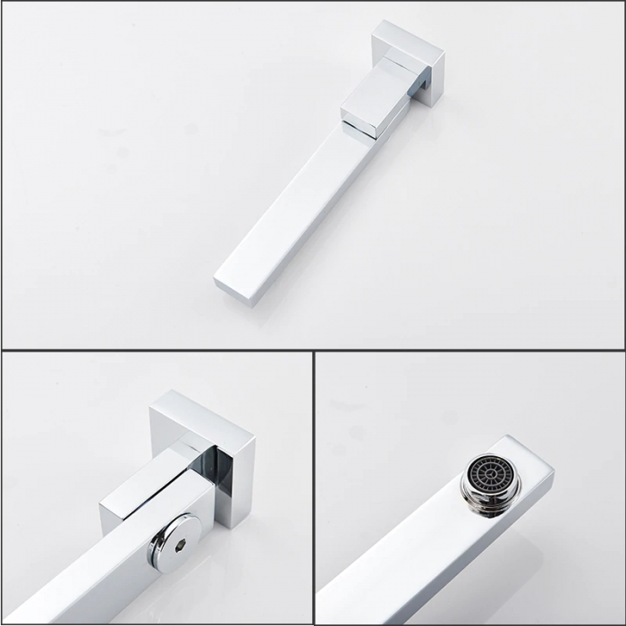 Sistem de dus incastrat, crom, para 30 cm, trei functii de curgere a apei [3]