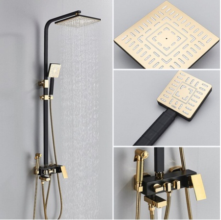 Coloane de Dus - Coloana de dus 4 functii, negru mat-gold