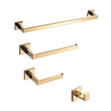 Accesorii baie Gold lucios 4 piese [0]