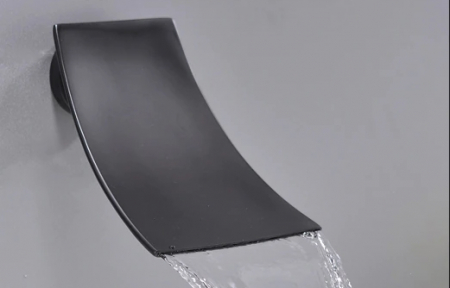 Baterie cada, tip cascada, negru mat, montare in perete [2]