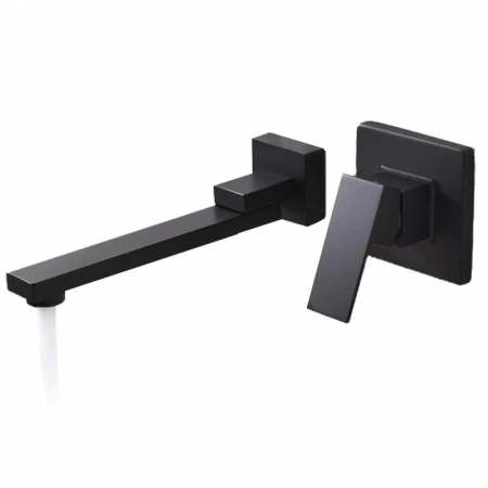 Baterii Lavoar - Baterie de lavoar neagru mat, incastrata