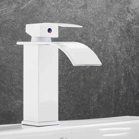 BAIE - Baterie lavoar, alb mat cascada