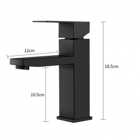 Baterie lavoar negru mat [3]