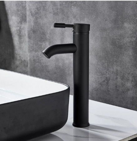 BAIE - Baterie negru mat, lavoar, montare pe blat
