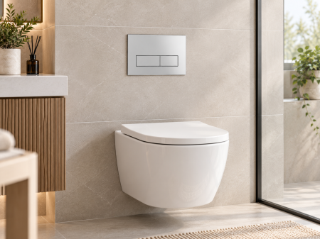 Clapete de actionare rezervor incastrat - Clapetă WC dublă comandă compatibilă Geberit Sigma 245x164 mm crom