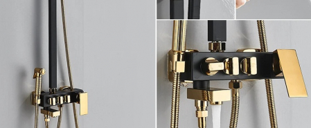 Coloana de dus 4 functii, negru mat-gold [1]
