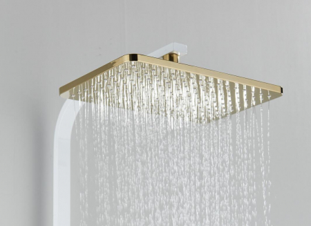 Coloana de dus cu termostat si afisaj, alb/auriu, cu efect de ploaie, 6 functii de curgere [3]