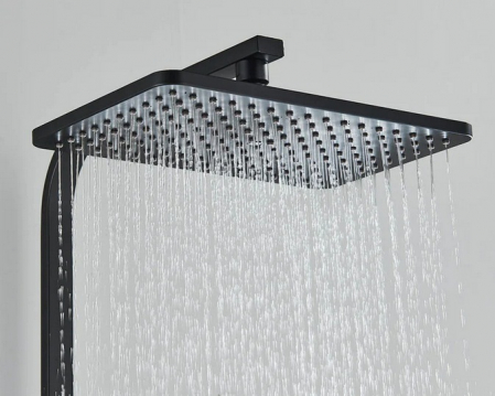 Coloana de dus cu termostat si afisaj, negru/auriu, cu efect de ploaie, 6 functii de curgere [3]